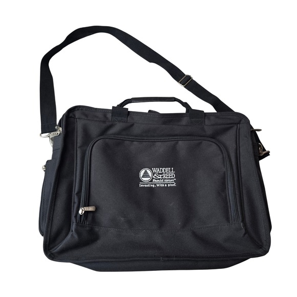 Waddell & Reed Other - Waddell & Reed Black Laptop Messenger‎ Bag Briefcase Canvas Professional W1
